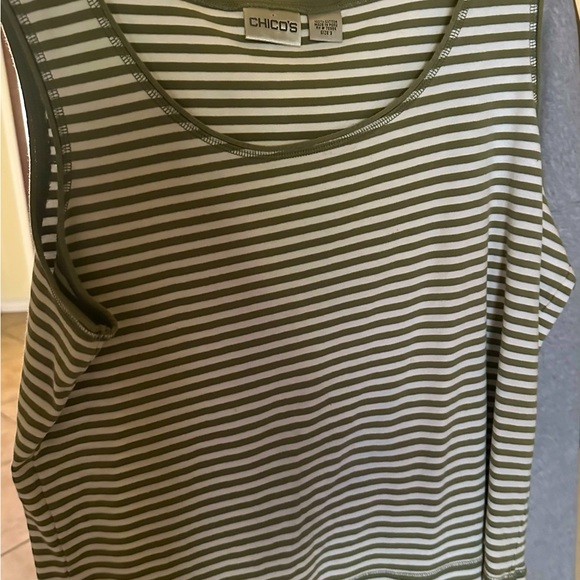 Chico's Tops - Chico’s Tank Tee Striped Sz 3 (XL/16)